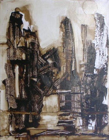 Pintura titulada "Ciudad Invisible IV" por Eva Manzella, Obra de arte original, Oleo