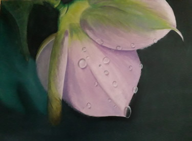 Malerei mit dem Titel "petal" von Éva Mihalovics, Original-Kunstwerk, Öl
