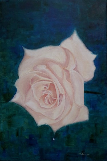 Painting titled "rose" by Éva Mihalovics, Original Artwork, Oil