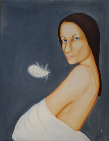 Картина под названием "pihe" - Éva Mihalovics, Подлинное произведение искусства, Масло