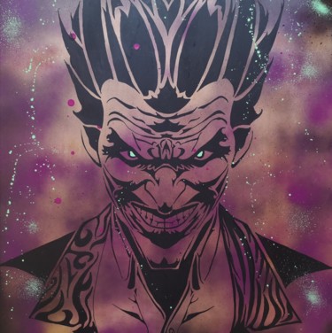 Malarstwo zatytułowany „Joker Portrait styl…” autorstwa Eva Pantera, Oryginalna praca, Farba w spray'u