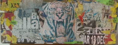 Collages intitulée "Tiger cirque" par Eva Eudes, Œuvre d'art originale, Découpages