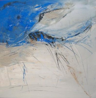 Painting titled "source bleue 3" by Eva Recordon, Original Artwork