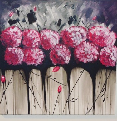 Painting titled "Flowers Tonight" by Eva Stefanou, Original Artwork