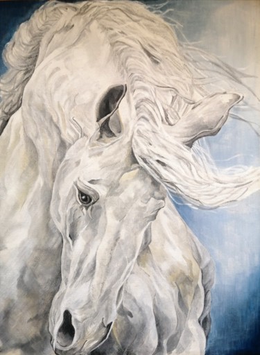 Peinture intitulée "Cavallo" par Eva Tonelato, Œuvre d'art originale, Acrylique