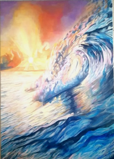 Pittura intitolato "L'onda" da Eva Tonelato, Opera d'arte originale, Acrilico