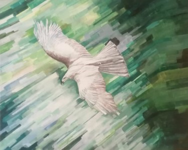 Pittura intitolato "The flight" da Eva Tonelato, Opera d'arte originale, Acrilico