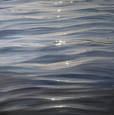 Painting titled "As Twilight Rolls In" by Eva Volf, Original Artwork, Oil Mounted on Wood Stretcher frame