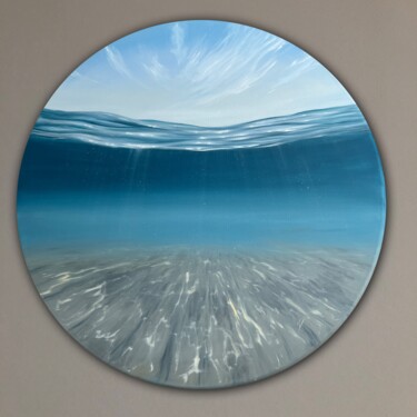 Painting titled "Clarity" by Eva Volf, Original Artwork, Oil Mounted on Wood Stretcher frame