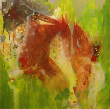 Malerei mit dem Titel "Spring in paradise" von Eva Wiren, Original-Kunstwerk, Acryl