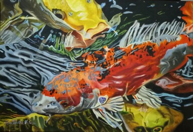 Painting titled "Colorful persistence" by Eva Zavaleta, Original Artwork, Oil
