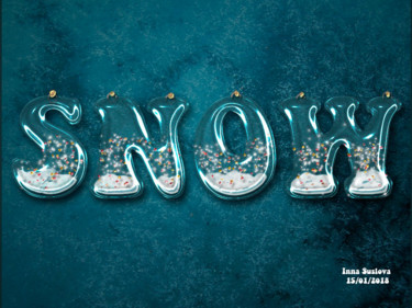 Digital Arts titled "Snow - Снег" by Inna Ieroglifova, Original Artwork, 2D Digital Work