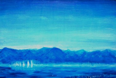 Peinture intitulée "Морской пейзаж акри…" par Inna Ieroglifova, Œuvre d'art originale, Acrylique