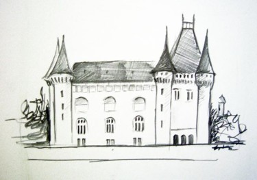 Peinture intitulée "Château" par Eva, Œuvre d'art originale