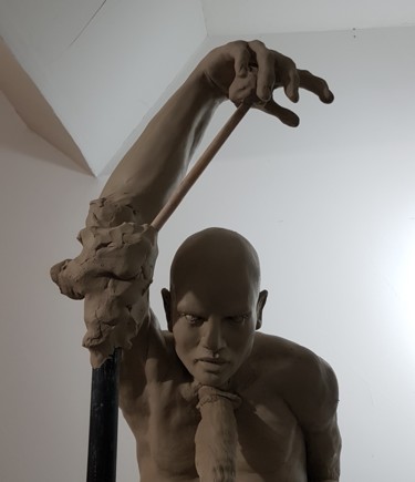 Sculpture titled "Se meurt de Nuit (e…" by Eva Czaplicki, Original Artwork, Clay