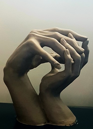 Skulptur mit dem Titel "Sur la Dune..." von Eva Czaplicki, Original-Kunstwerk, Ton