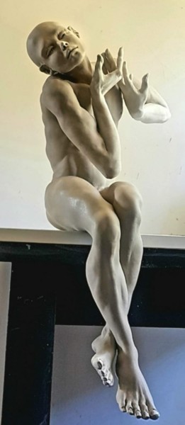 Sculpture titled "Agapí (la corbeille…" by Eva Czaplicki, Original Artwork, Clay