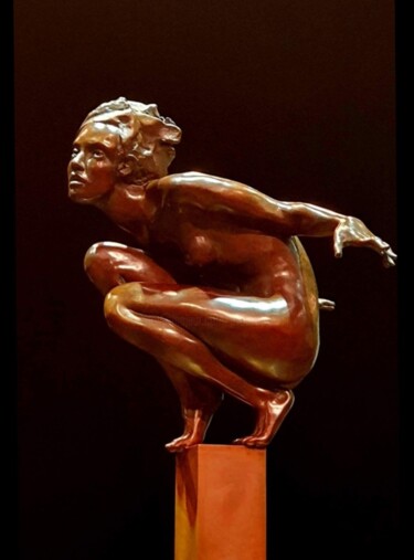 Skulptur mit dem Titel "Fleur de Jeanne (od…" von Eva Czaplicki, Original-Kunstwerk, Bronze