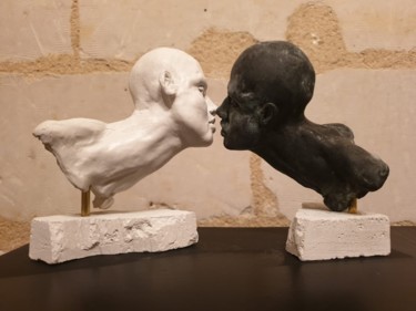 Escultura titulada "Le baiser de Zéphyr" por Eva Czaplicki, Obra de arte original, Yeso