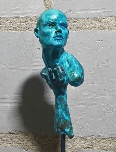 Skulptur mit dem Titel "Pacifique" von Eva Czaplicki, Original-Kunstwerk, Gips