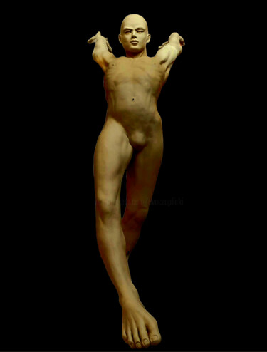 Sculptuur getiteld "Phoenix" door Eva Czaplicki, Origineel Kunstwerk, Klei