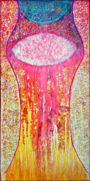 Картина под названием "KONZENTRATION" - Eva Dahn Rubin, Подлинное произведение искусства, Акрил Установлен на Деревянная рам…