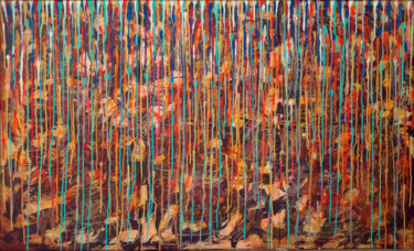 Картина под названием "FLOW" - Eva Dahn Rubin, Подлинное произведение искусства, Акрил Установлен на Деревянная рама для нос…