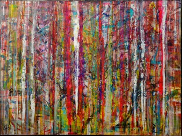 제목이 "DAS FEUER VON INNEN"인 미술작품 Eva Dahn Rubin로, 원작, 아크릴 나무 들것 프레임에 장착됨