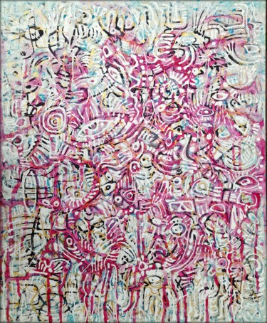 Malerei mit dem Titel "SUBTILE GEFÜHLE IV" von Eva Dahn Rubin, Original-Kunstwerk, Acryl Auf Holzplatte montiert