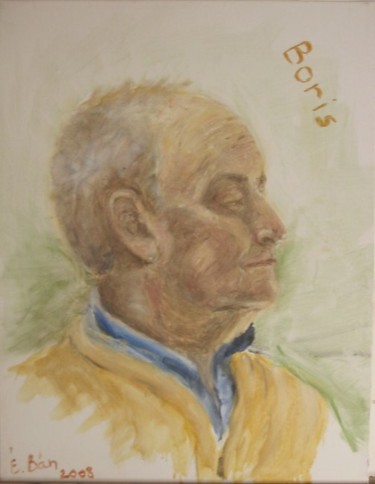 Painting titled "Boris" by Eva Ban Gophen, Original Artwork, Oil