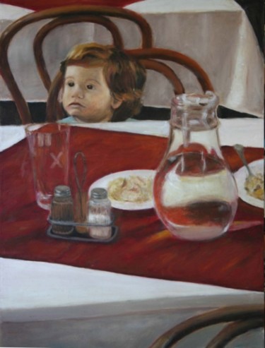 Painting titled "Was I left alone?" by Eva Ban Gophen, Original Artwork