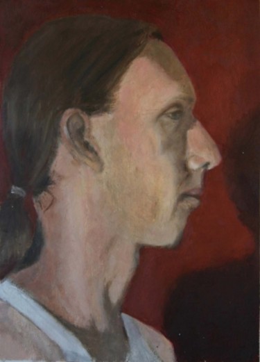 Painting titled "Tzachi" by Eva Ban Gophen, Original Artwork, Oil