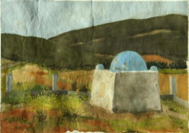 Painting titled "Grave of Rabbi Hala…" by Eva Ban Gophen, Original Artwork