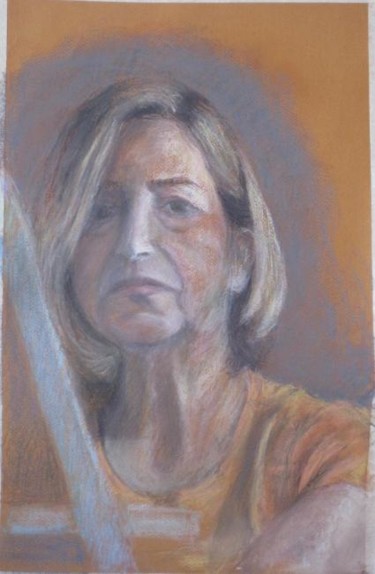 Painting titled "Self portrait" by Eva Ban Gophen, Original Artwork