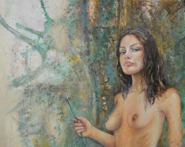 Painting titled "" ACTRESS"" by Evaldas Semetulskis, Original Artwork