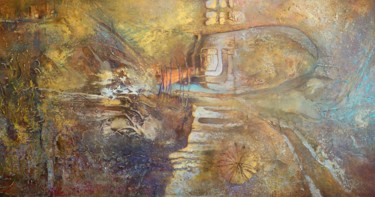 Malerei mit dem Titel "MERGERS" von Evaldas Semetulskis, Original-Kunstwerk, Öl