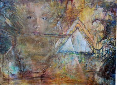 Painting titled "GIRL" by Evaldas Semetulskis, Original Artwork, Acrylic