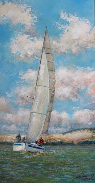 Malerei mit dem Titel "BURĖ" von Evaldas Semetulskis, Original-Kunstwerk
