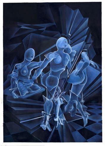 Painting titled "Deep blue" by Evaldo Amatizi, Original Artwork