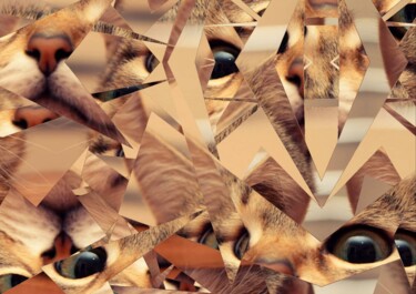 Arte digitale intitolato "Eye cat" da Evanthia Ralliou, Opera d'arte originale, Fotografia digitale
