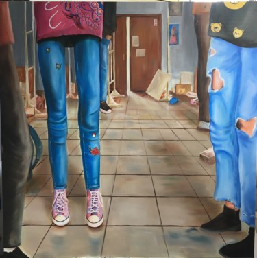Freezing Peinture intitulée "Freezing" par Evarist Marashi, Œuvre d'art originale, Huile