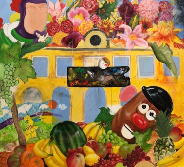 Pintura intitulada "Why me, the patato’…" por Evarist Marashi, Obras de arte originais, Óleo