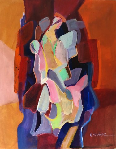 Painting titled "Marco figuras" by Evaristo Muñoz, Original Artwork, Acrylic