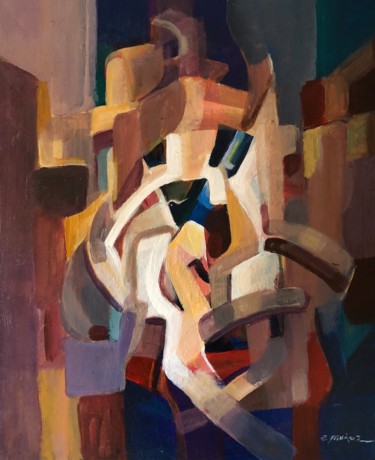 Painting titled "Abstracto B" by Evaristo Muñoz, Original Artwork, Acrylic