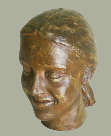 Sculpture intitulée "Sarah - 17 ans" par Eva Rouwens, Œuvre d'art originale, Terre cuite