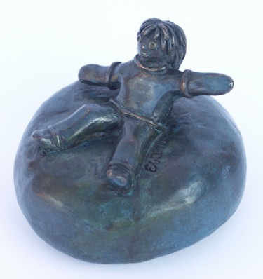 Skulptur mit dem Titel "POUF" von Eva Rouwens, Original-Kunstwerk, Bronze
