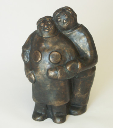 Skulptur mit dem Titel "TOUJOURS AMOUREUX -…" von Eva Rouwens, Original-Kunstwerk, Bronze