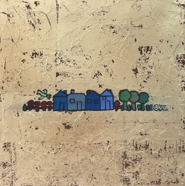 Peinture intitulée "Village or Nr°6" par Eva Rouwens, Œuvre d'art originale, Acrylique