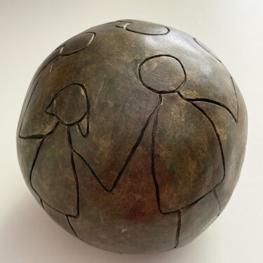 Sculpture intitulée "Ronde 4" par Eva Rouwens, Œuvre d'art originale, Terre cuite