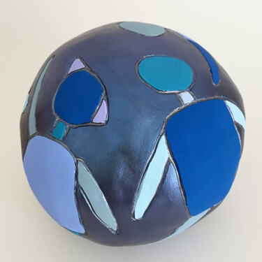 Sculpture titled "Blauw" by Eva Rouwens, Original Artwork, Terra cotta